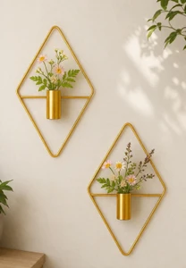 Wall Hanging Metal Vase